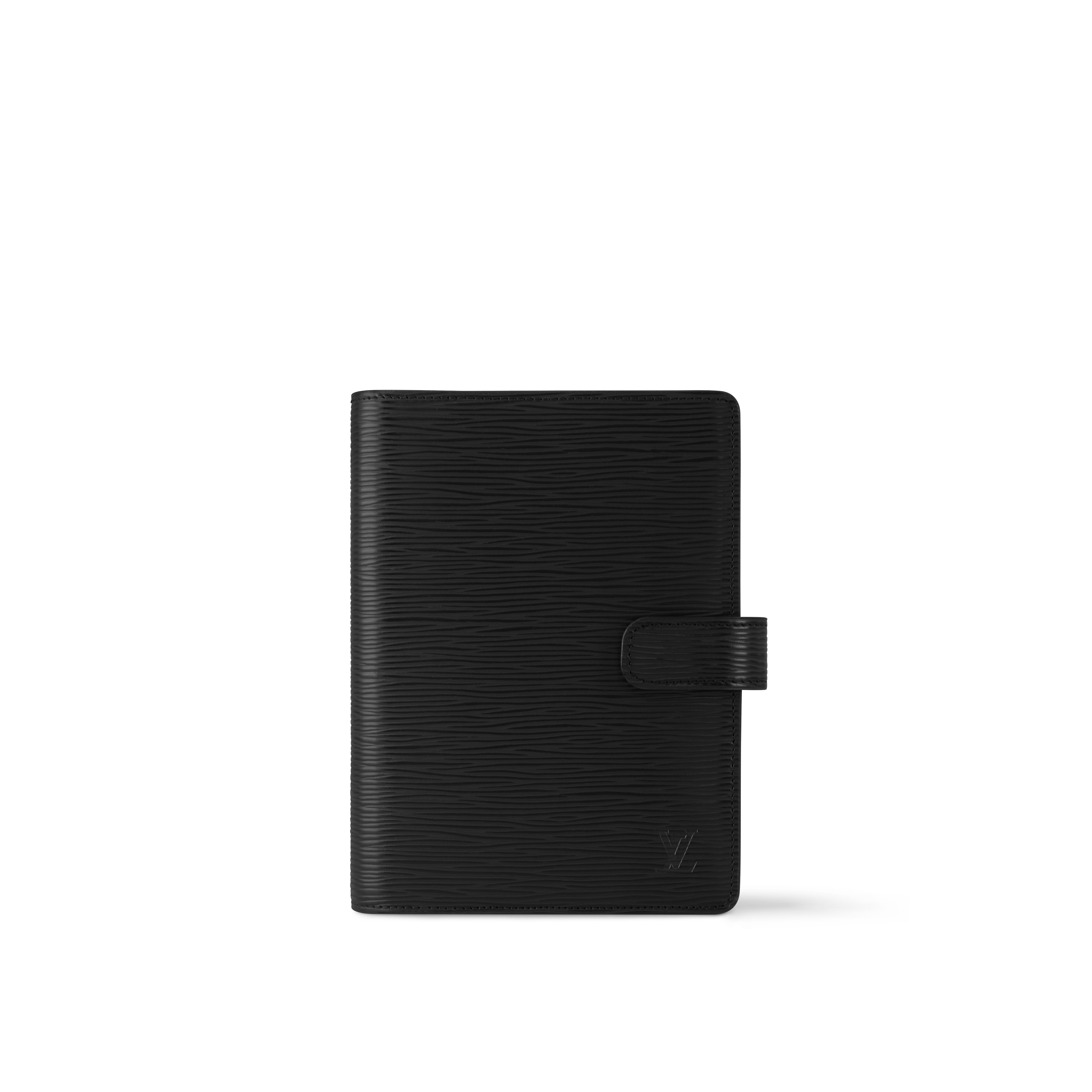 LOUIS VUITTON Black Epi Leather PM Agenda Cover hot Planner Cover